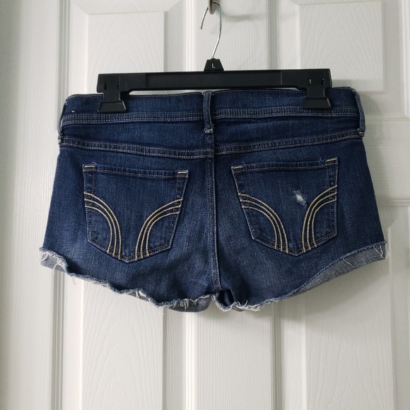 Hollister Pants - Hollister Distressed Dark Wash Jean Shorts